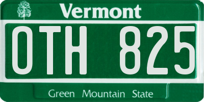 VT license plate OTH825