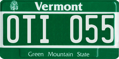 VT license plate OTI055