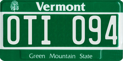 VT license plate OTI094