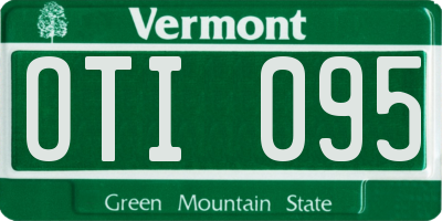VT license plate OTI095