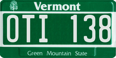 VT license plate OTI138