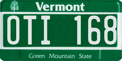 VT license plate OTI168