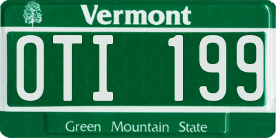 VT license plate OTI199