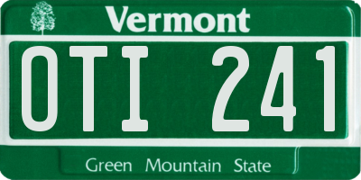 VT license plate OTI241