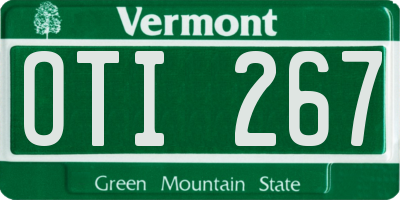 VT license plate OTI267