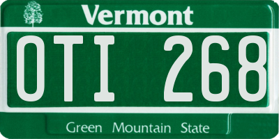 VT license plate OTI268