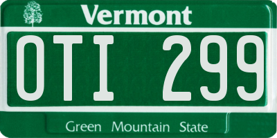 VT license plate OTI299