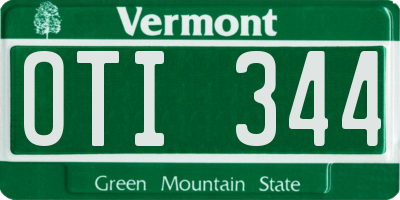 VT license plate OTI344