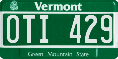 VT license plate OTI429