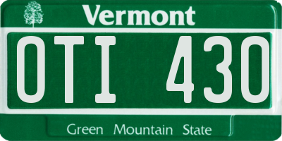 VT license plate OTI430