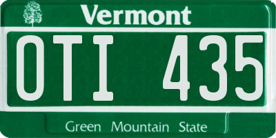 VT license plate OTI435