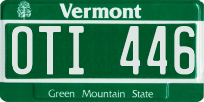 VT license plate OTI446