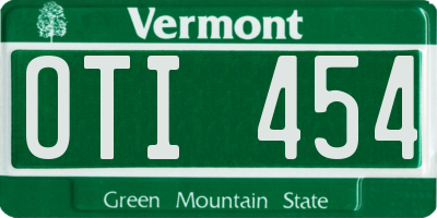 VT license plate OTI454