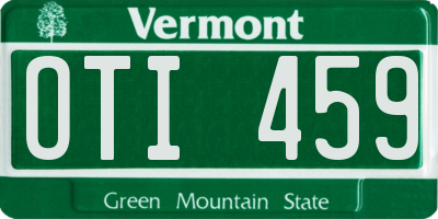 VT license plate OTI459