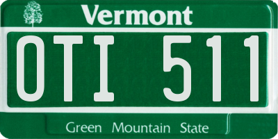 VT license plate OTI511