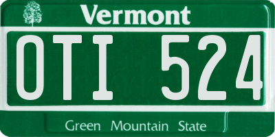 VT license plate OTI524
