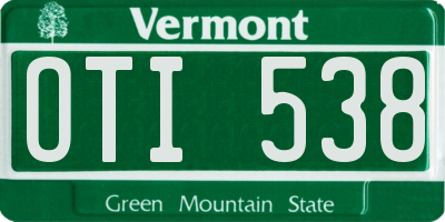 VT license plate OTI538