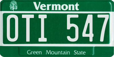 VT license plate OTI547