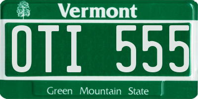 VT license plate OTI555