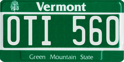 VT license plate OTI560