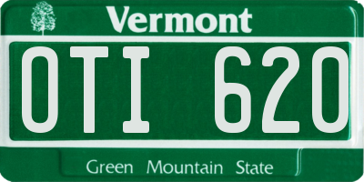 VT license plate OTI620