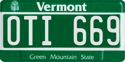 VT license plate OTI669