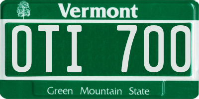 VT license plate OTI700