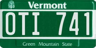 VT license plate OTI741