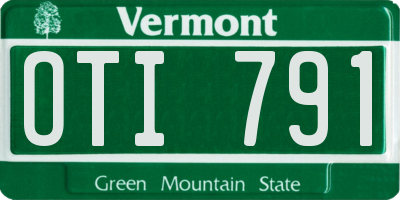 VT license plate OTI791