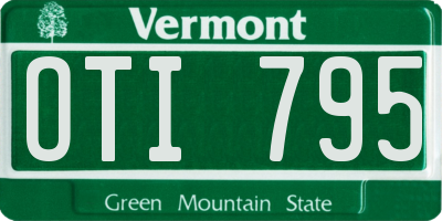 VT license plate OTI795