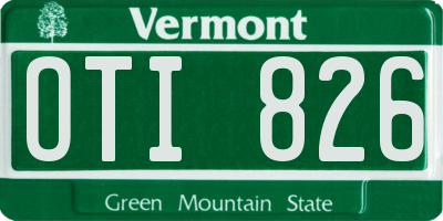 VT license plate OTI826