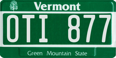 VT license plate OTI877