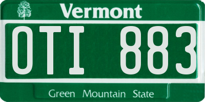 VT license plate OTI883