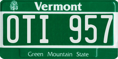 VT license plate OTI957