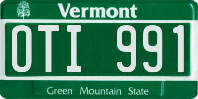 VT license plate OTI991