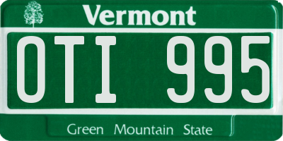 VT license plate OTI995