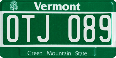 VT license plate OTJ089