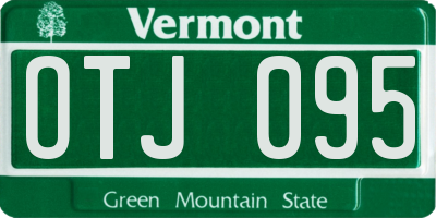 VT license plate OTJ095