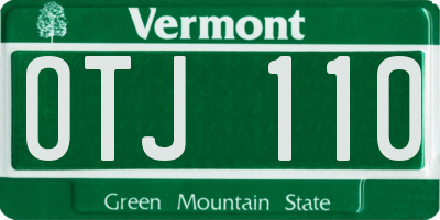 VT license plate OTJ110