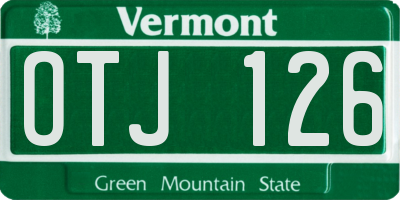 VT license plate OTJ126