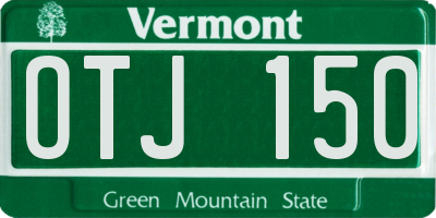 VT license plate OTJ150