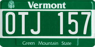 VT license plate OTJ157