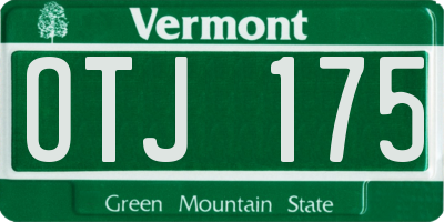 VT license plate OTJ175