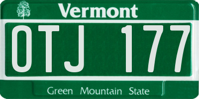 VT license plate OTJ177