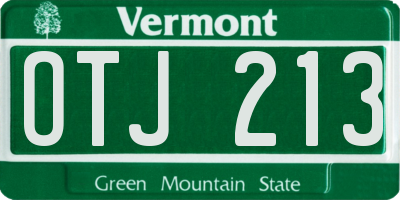 VT license plate OTJ213