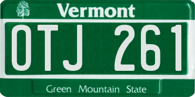 VT license plate OTJ261