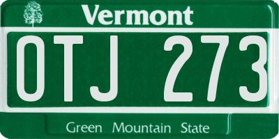 VT license plate OTJ273