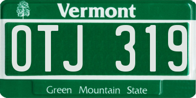 VT license plate OTJ319