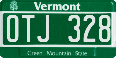 VT license plate OTJ328