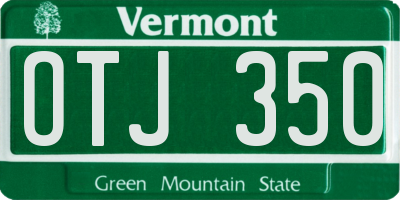 VT license plate OTJ350